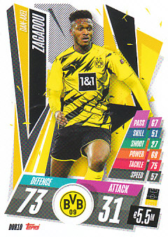 Dan-Axel Zagadou Borussia Dortmund 2020/21 Topps Match Attax CL #DOR10